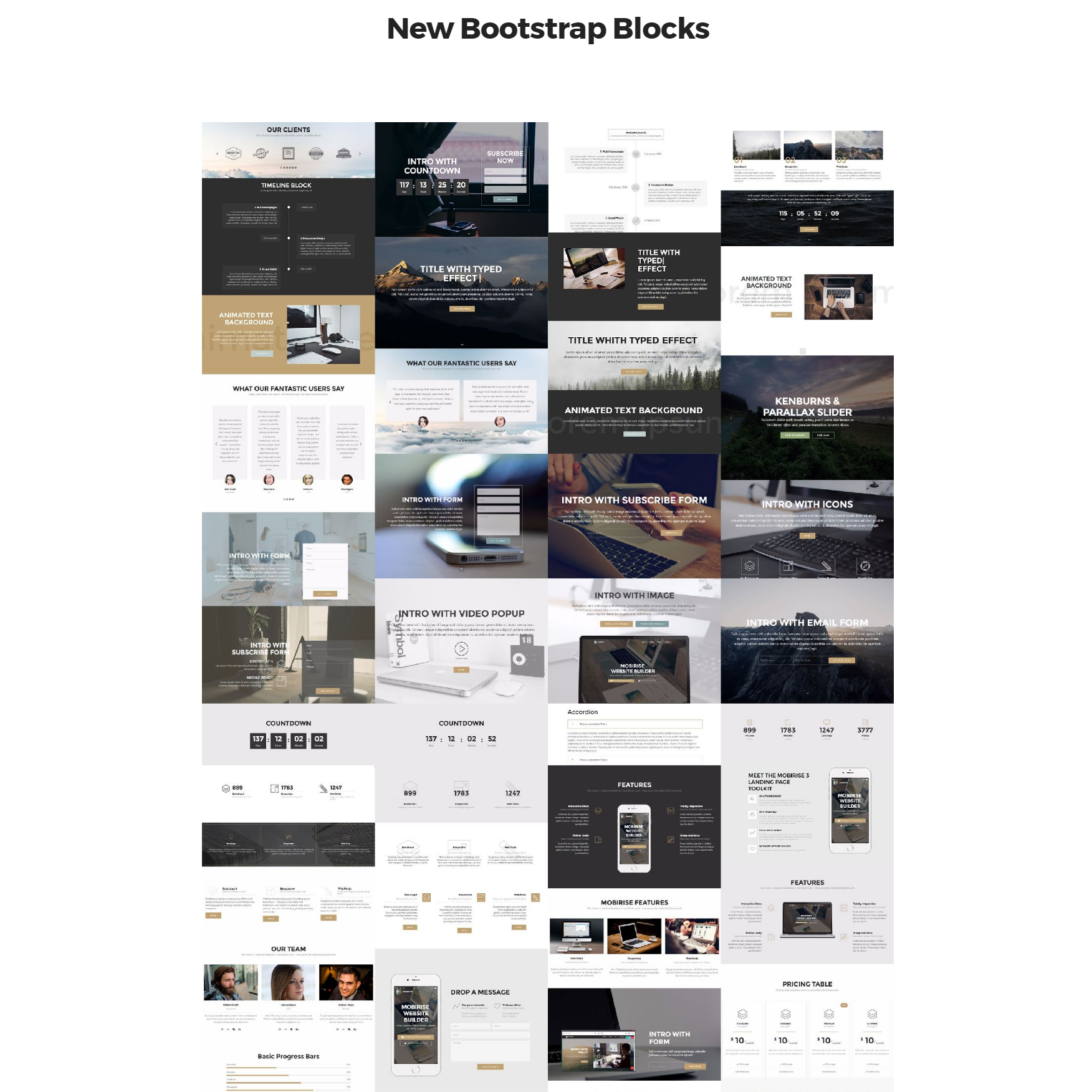 Free Download Bootstrap 4 mobile-friendly blocks Templates