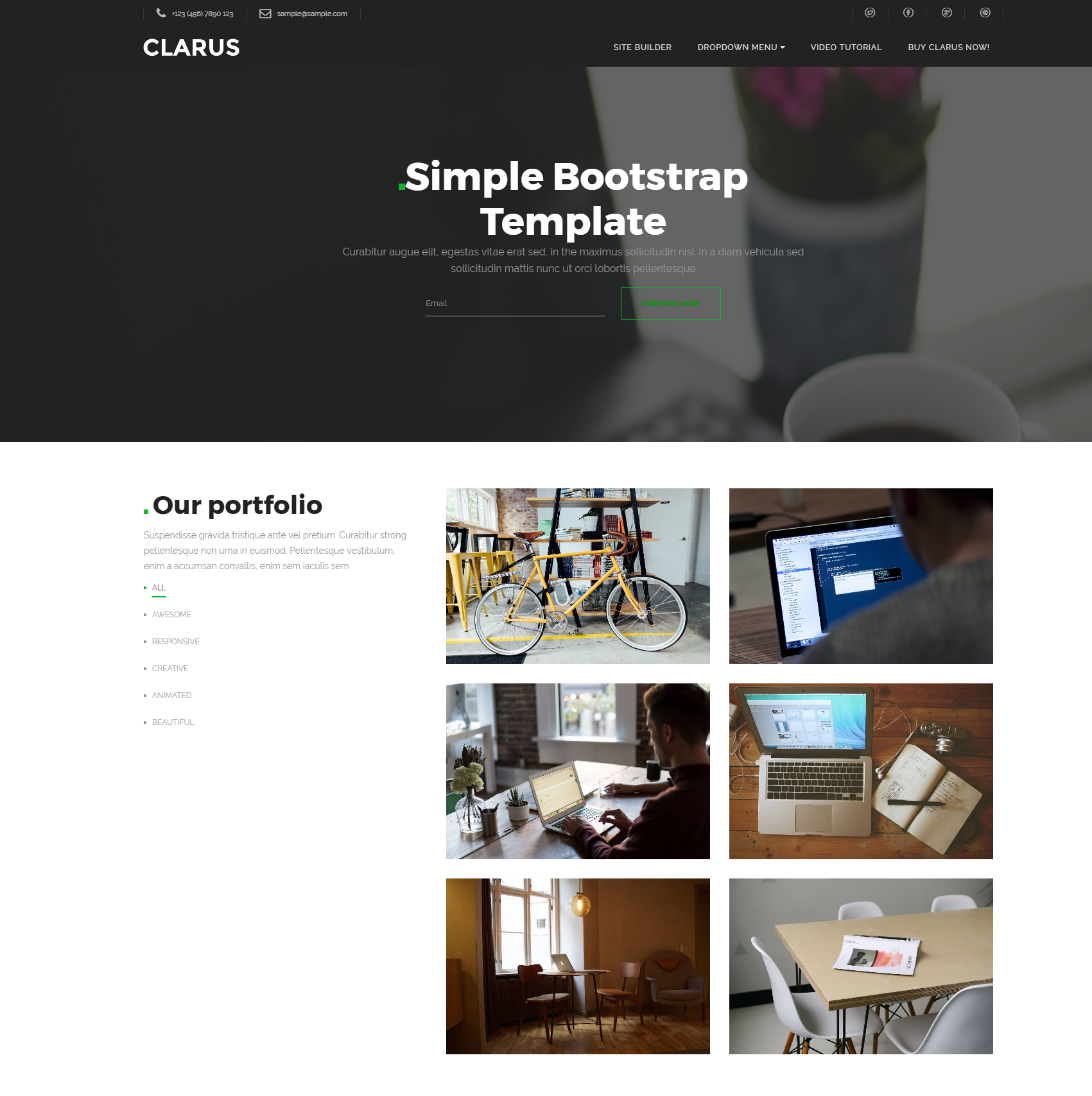 HTML5 Bootstrap Simple Themes