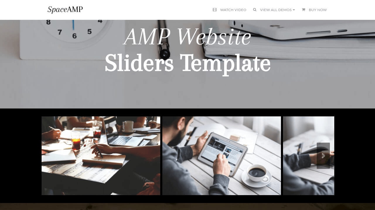 AMP Website Sliders Template